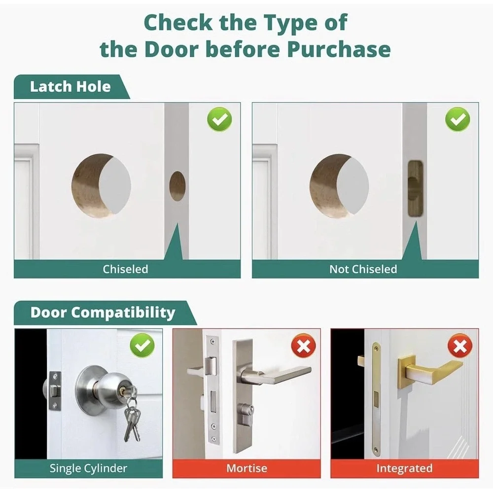 AkaGear DS10 Keyless Entry Door Lock with Door Knob, Fingerprint‎ Door Lock